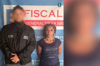 Yulieth Andrea Hernández Bedoya tras ser capturada. /FOTO: CORTESÍA