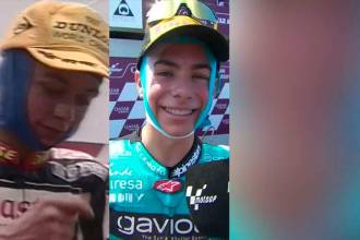 Valentino Rossi (izquierda) y David Alonso (derecha). /FOTO: ASPAR TEAM