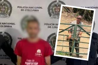 El hombre fue capturado por el secuestro de Fabio de Jesús Berrío (foto detalle). FOTO: CORTESÍA POLICÍA ANTIOQUIA Y TOMADA DE REDES