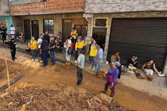 Deslizamiento en Las Estancias. FOTO: ALCALDÍA DE MEDELLÍN