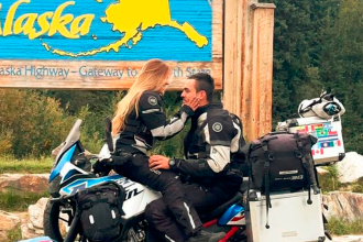 En 2020, el paisa fue en moto hasta Ushuaia, el lugar más al sur de América. / FOTO: @CAMINOSSOBRERUEDAS
