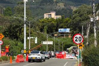 La Avenida Las Palmas tendrá paso a un carril en el sector Chuscalito. FOTO: ALCALDÍA DE MEDELLÍN 