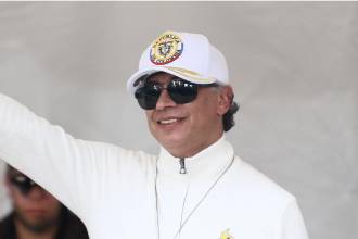 Presidente Gustavo Petro votando en la segunda vuelta presidencial de 2026. FOTO: COLPRENSA