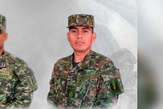 Ellos eran los soldados Jairo Guillermo Arévalo Atencia y Víctor Manuel González Aguilar. /FOTO: CORTESÍA