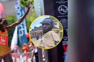 Rebecca Cheptegei y Dickson Ndiema. /FOTOS: COMITÉ OLÍMPICO DE UGANDA Y @kiarie_njau_