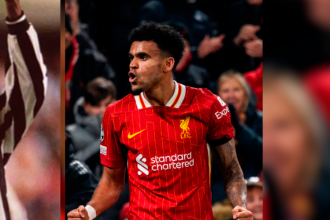 Faustino Asprilla en el Newcastle y Luis Díaz en Liverpool. /FOTO: INSTAGRAM @eltinoasprilla - @liverpoolfc