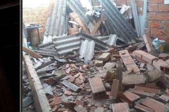 Así quedaron algunas viviendas después de los eventos de esta madrugada /FOTO: REDES SOCIALES