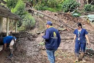 Varias veredas resultaron afectadas por deslizamientos de tierra que dejaron tres personas muertas. / FOTO: DENUNCIAS ANTIOQUIA