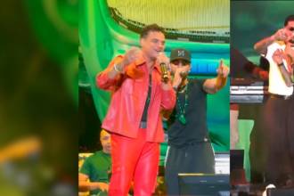 Ryan Castro apareció de sorpresa a darle guaro al Ferxxo. FOTOS: CAPTURAS DE VIDEO