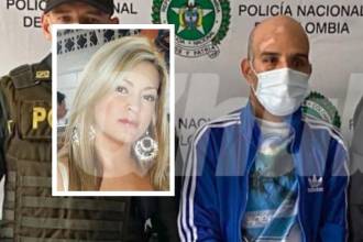 Jorge Alejandro (centro) al momento de su captura, tras asesinar a Maribel (izq.) y a Breiner Andrés (der). FOTO: CORTESÍA FISCALÍA GENERAL DE LA NACIÓN Y TOMADAS DE REDES