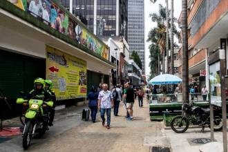 El hecho ocurrió en el paseo Junín, cerca al edificio Coltejer. FOTO: ARCHIVO - JAIME PÉREZ