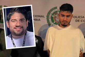 Andrés Felipe Peña Corrales fue capturado en Perú por el crimen de Eric Fernando Gutiérrez Molina (detalle). FOTOS: FISCALÍA y CORTESÍA