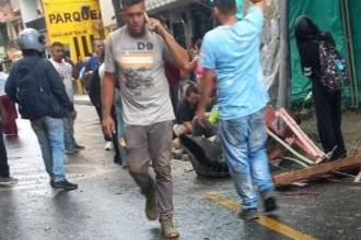 Momentos después del accidente. FOTO: CORTESÍA DENUNCIAS ANTIOQUIA