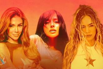 De izquierda a derecha: Greeicy, Becky G, Karol G y Elena Rose. FOTOS: INSTAGRAM @KAROLGTOUR Y @KAROLG