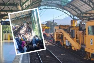 La contingencia provocó que el metro solo opere entre Niquía - Caribe e Industriales - La Estrella. FOTO: METRO DE MEDELLÍN Y ALEJANDRA MORALES