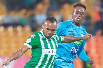 Andrés Sarmiento viene enchufado con el gol y ha aportado a los triunfos verdes en varios partidos. FOTO: CAMILO SUÁREZ.