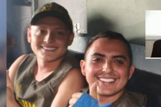 Miguel Ayala y su mánager retenidos e implicado en el secuestro. FOTO: MINDEFENSA Y FISCALÍA GENERAL DE LA NACIÓN 