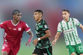 Los jóvenes más valiosos de la Liga colombiana. FOTO: @JOSENESCOBAR, @EMILIOARISTIZABALC, @JUANJARIAS Y @KEVINMANTILLAC