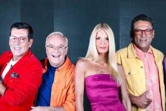 Tras la salida de Juan Carlos Giraldo (extremo izquierdo), un nuevo presentador llegaría este sábado 14 de marzo. FOTO: FACEBOOK LA RED CARACOL