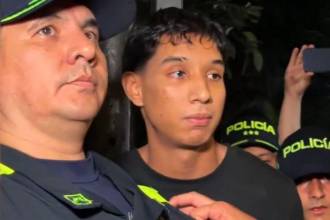 Jacobo Valenciano, hijo del exfutbolista Iván René Valenciano, al momento de su captura. FOTO: CAPTURA DE PANTALLA X DE ABELARDO DE LA ESPRIELLA