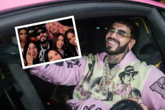 El carro en el que aparece el cantante, dicen sus seguidores, sería de Yailin, una de sus exparejas. FOTOS: INSTAGRAM @ANUEL