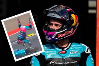 David Alonso, piloto de motociclismo colombo-español que participa en el Campeonato del Mundo de Motociclismo en la categoría de Moto2 con el CFMoto Aspar Team. /FOTO: INSTAGRAM @d.alonso80 - TOMADA DE VIDEO