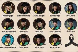 Jóvenes que fallecieron en accidente cuando regresaban de una excursión en Coveñas. FOTO: @SOMOSLICEOANTIOQUENO