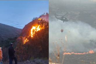 El incendio forestal ha dejado graves complicaciones en el ecosistema de la zona. FOTOS: @DEFENSACIVILCOLOMBIA Y @UNGRD