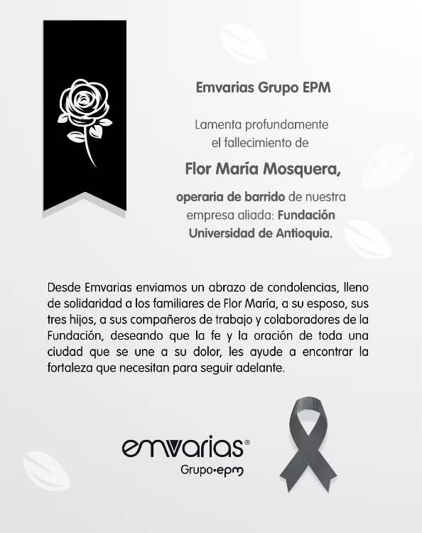 Comunicado emitido por Emvarias.