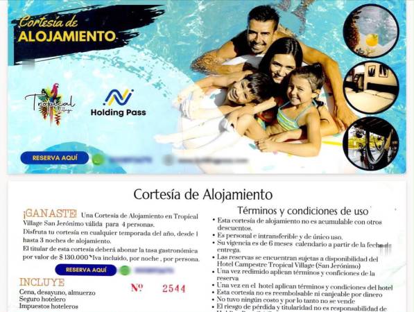 Bonos y membresías con las que engañaban a las víctimas. FOTO: FISCALÍA GENERAL DE LA NACIÓN
