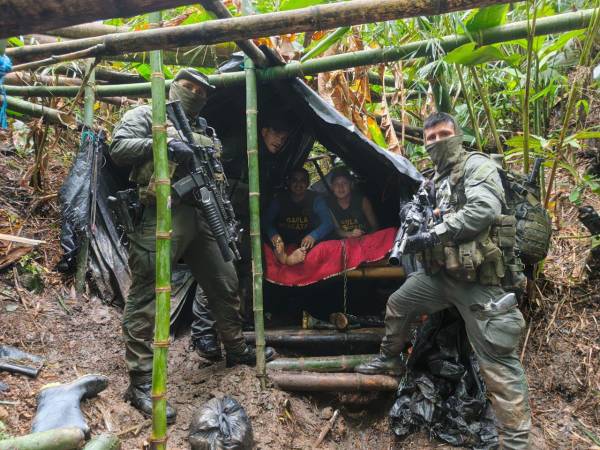 La operación también dejó la captura de uno de los presuntos responsables del secuestro. FOTO: MINISTERIO DE DEFENSA DE COLOMBIA 