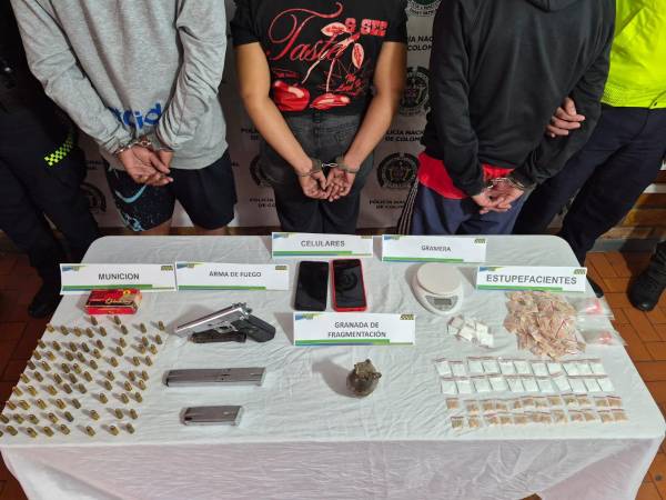 Elementos incautados: POLICÍA ANTIOQUIA