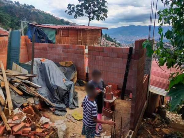 Luis Javier y su esposa estaban construyendo una casa en Bello porque ese era su sueño. /FOTO: CORTESÍA 