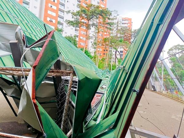 Así quedó la estructura metálica.