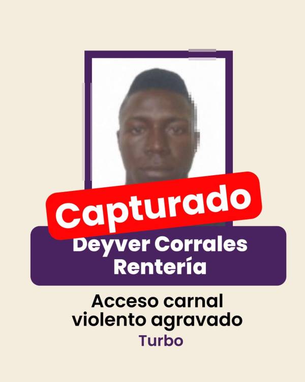 Con esta fotografía era buscado por las autoridades. FOTO: GOBERNACIÓN DE ANTIOQUIA