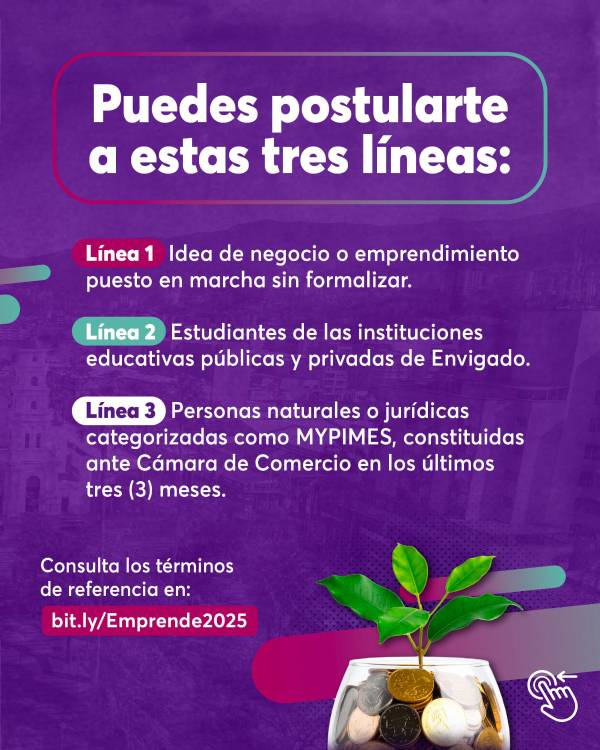 Envigadeños, atentos que hay convocatoria del capital semilla