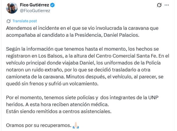 /IMAGEN: X @FicoGutierrez