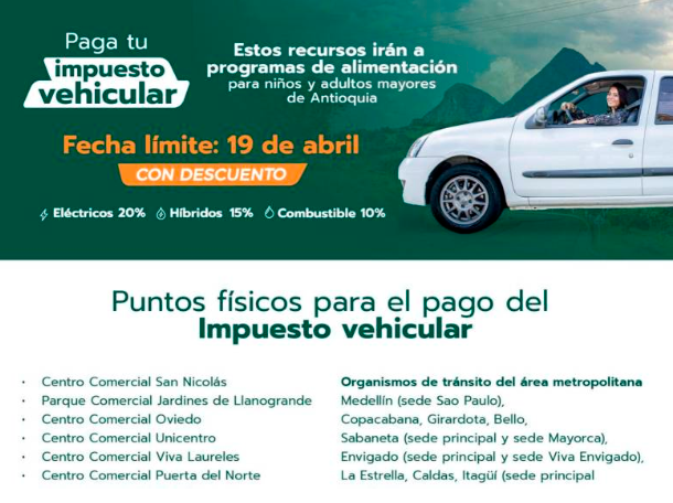 ¡Aproveche! Hasta este viernes podrá pagar el impuesto vehicular con descuento: puntos de pago