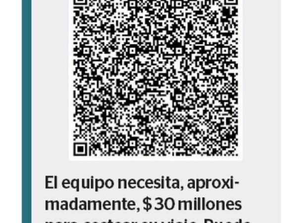 Escanee con la aplicación de su banco este código QR si quiere ayudarle a estos estudiantes.