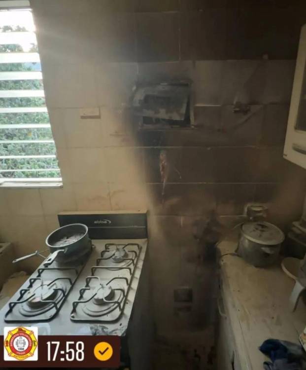 Afectaciones del incendio en Itagüí. FOTO: CORTESÍA