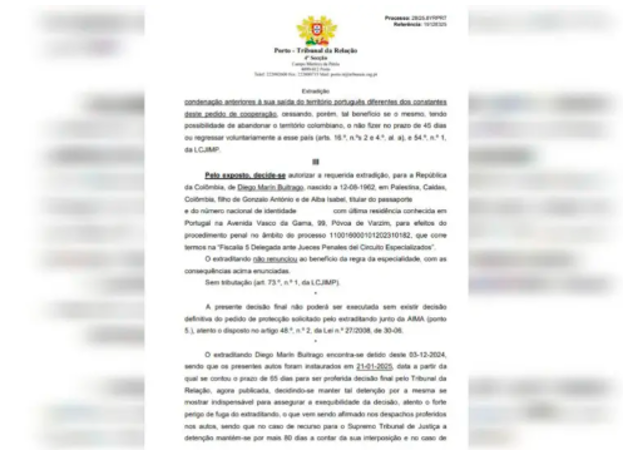 El Tribunal de Apelación dio el visto bueno para la extradición de alias Papá Pitufo. /FOTO: CORTESÍA