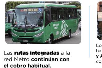 Rutas integradas y buses padrones para garantizar la movilidad en el sur del Área Metropolitana. / IMAGEN: METRO DE MEDELLÍN
