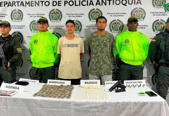 Los condenados Mateo Tavera Pineda y Freyderman Eudel Pacheco García. /FOTO: CORTESÍA