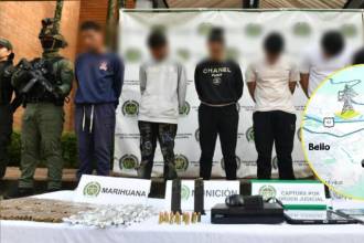 Fueron capturados cinco hombres y una mujer vinculados a los atentados contra varias torres de energía en el Valle de Aburrá. FOTOS: ALCALDÍA DE MEDELLÍN