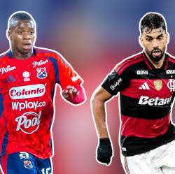 El volante Halam Loboa (izq.) es el jugador mejor cotizado del Medellín y Lucas Paquetá (der.) es el jugador mejor tasado del Flamengo, vigente campeón de la Libertadores. FOTOS: JUAN ANTONIO SÁNCHEZ E INSTAGRAM @lucaspaqueta