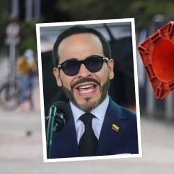 El presidente Abelardo de la Espriella y de fondo una jornada de protesta. FOTOS: COLPRENSA Y UNIVERSIDAD NACIONAL