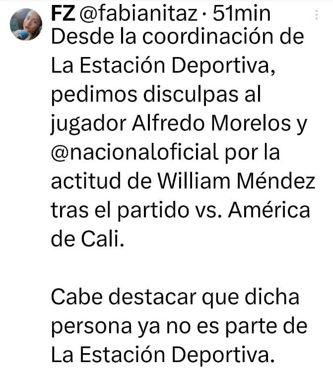 Decidieron despedirlo por su comportamiento. <b><span class=mln_small-caps_mln>/ IMAGEN: REDES SOCIALES</span></b>