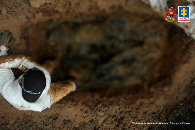 Fosa común./FOTO: FISCALÍA GENERAL DE LA NACIÓN