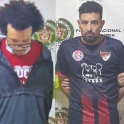 Alias Chuky (izq.) y alias Teta (centro), presuntos asesinos de Sara Millerey (der.). FOTOS: CORTESÍA