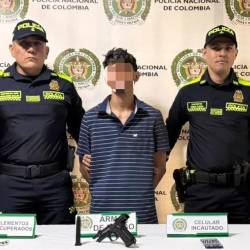 Este es el presunto responsable de hurto en Laureles. FOTO: CORTESÍA POLICÍA